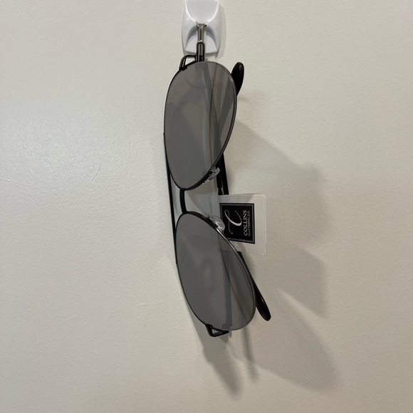 Half Rim Aviator Sunglasses Unisex Adults, Black - Picture 2 of 7